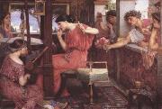 John William Waterhouse Penelope and thte Suitor (mk41) oil painting on canvas